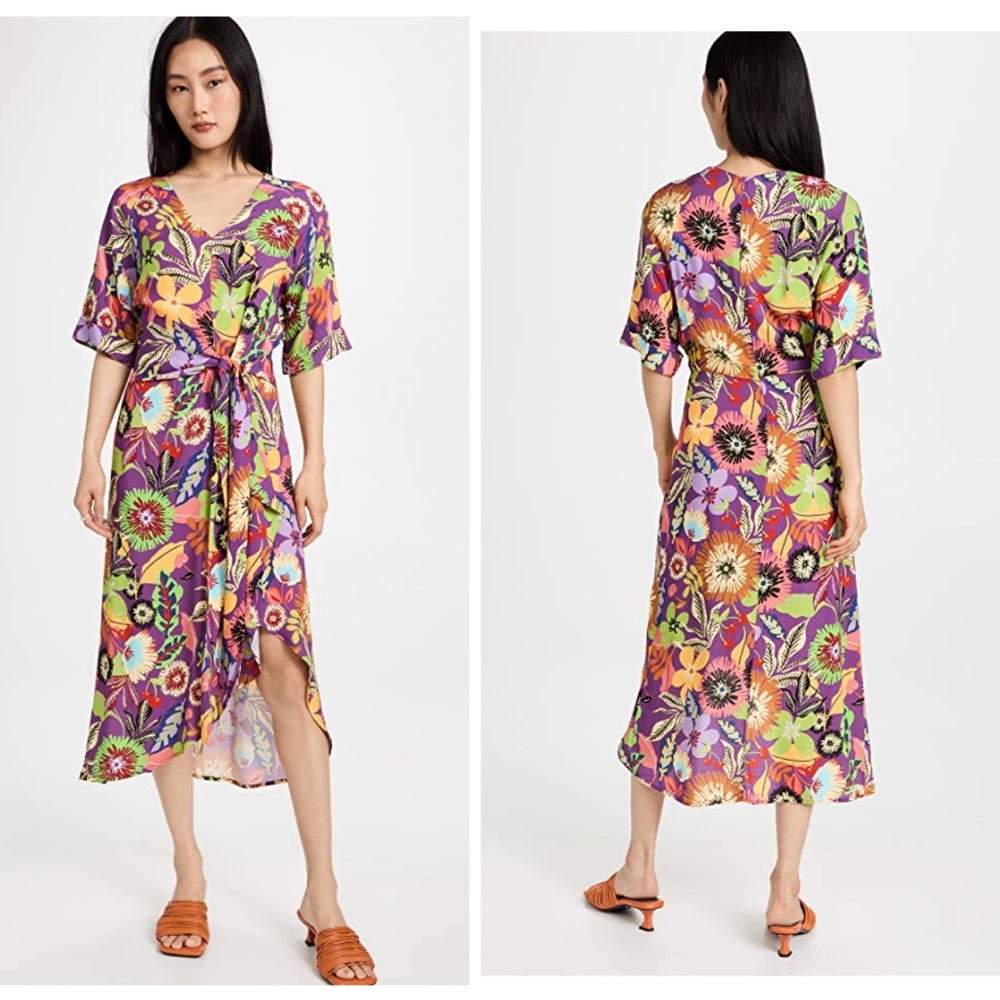 ๐ NWT Le Superbe | Floral Gypsy Muse Midi Dress | Cherry Lotus Land ๐ Revolve - Picture 6 of 16